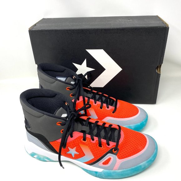 💖MEGA SALE💖Converse Men G4 Hi Storm Wind Bright Poppy Harbor Red Black   17076 - Picture 5 of 8